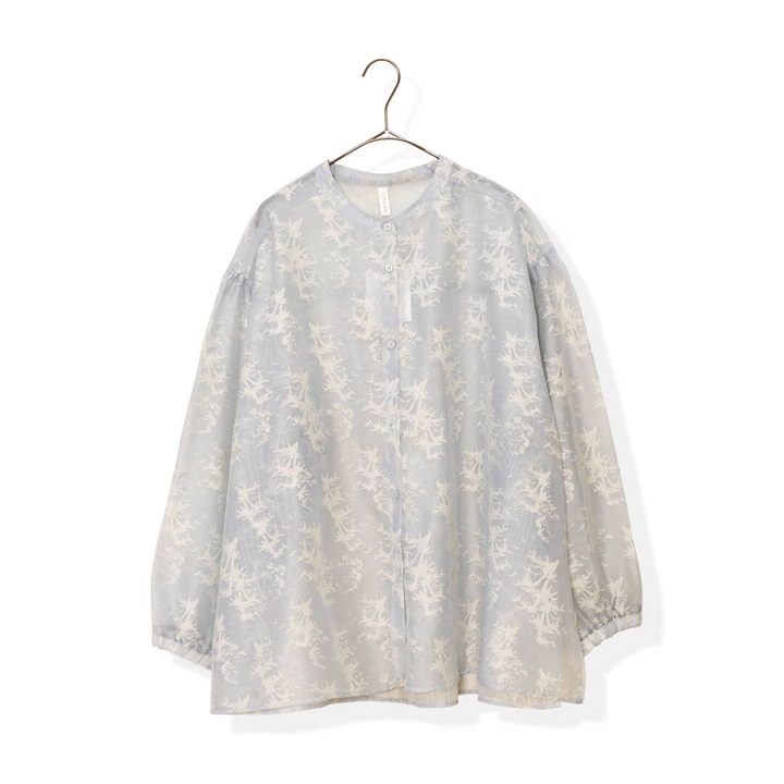 【Lupilien】ボリュームスリーブ前開き長袖ブラウス