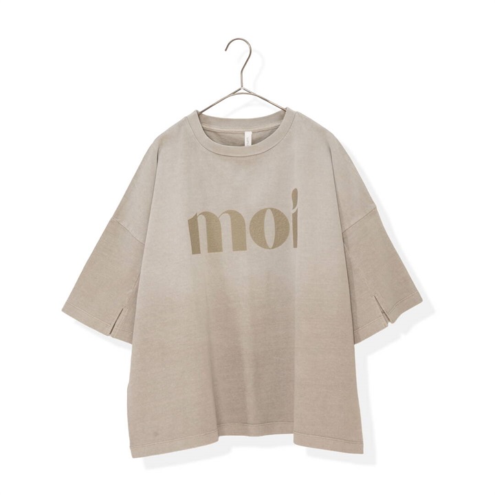 【Lupilien】ピグメント天竺袖スリット半袖Tシャツ