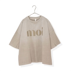 【Lupilien】ピグメント天竺袖スリット半袖Tシャツ(009GRAYGE)