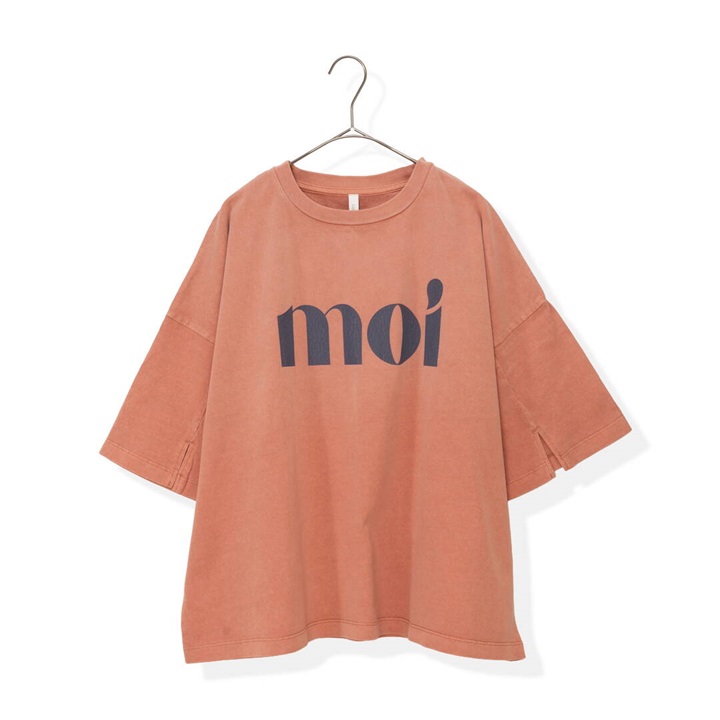 【Lupilien】ピグメント天竺袖スリット半袖Tシャツ