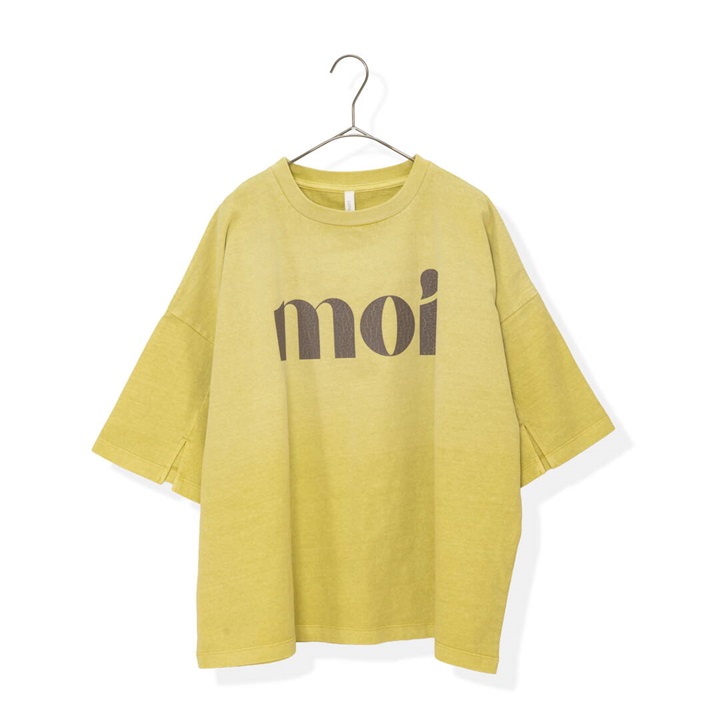 【Lupilien】ピグメント天竺袖スリット半袖Tシャツ