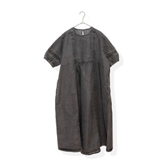Lupilien】4.5ozデニムスモック半袖ワンピース｜てんとてん
