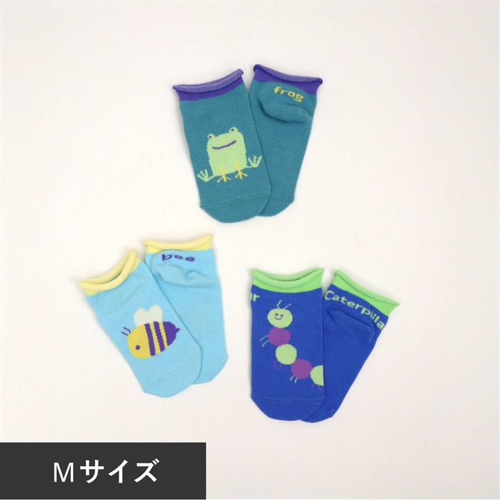 【stample】おさんぽ 園児アンクルソックス3P BY柄