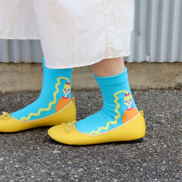 【KIVISDOU】ロングヘア―ツインズ ショートソックス2P