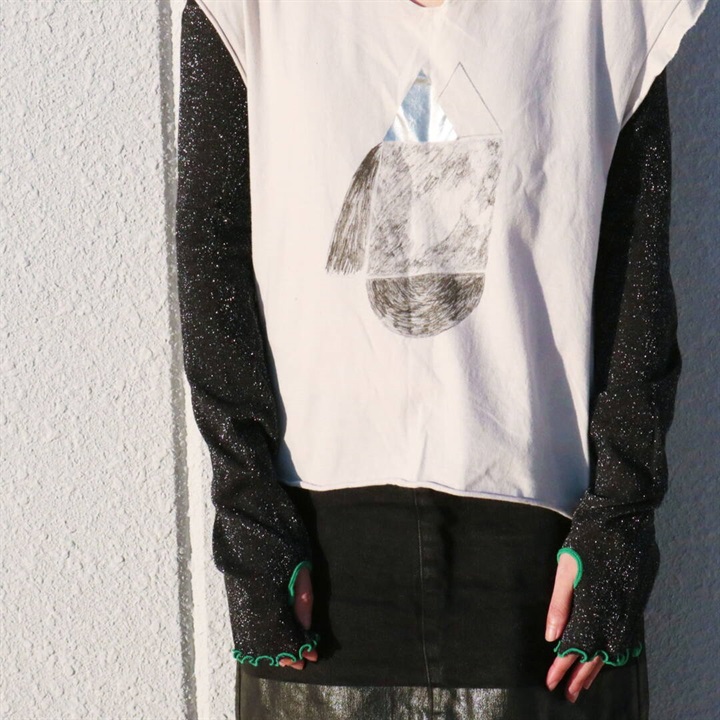 【KIVISDOU】ラメ糸使い スパークル UVアームカバー