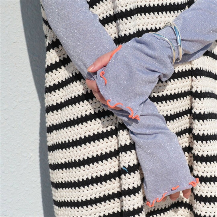 【KIVISDOU】ラメ糸使い スパークル UVアームカバー