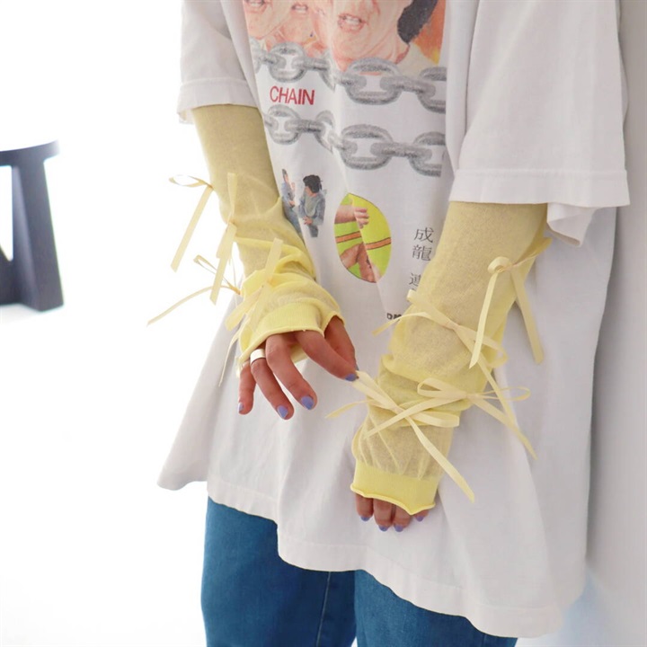 【KIVISDOU】リボン＆リボン UVアームカバー