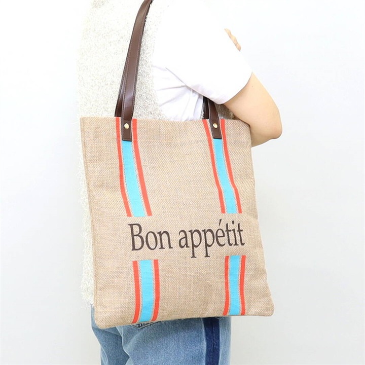 【cooco】世界のいただきます ロゴプリントバッグ