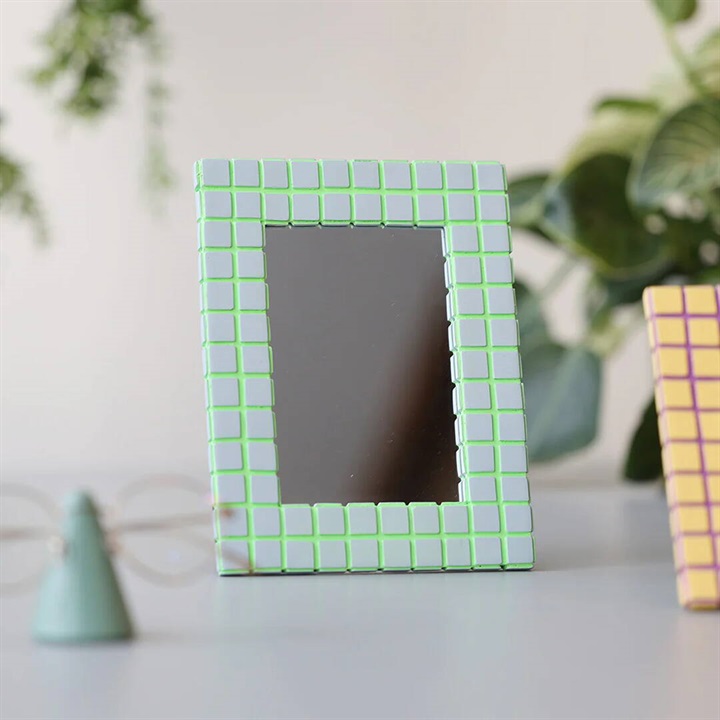 【NS】色彩の調和が美しいタイル風 MEXミラー