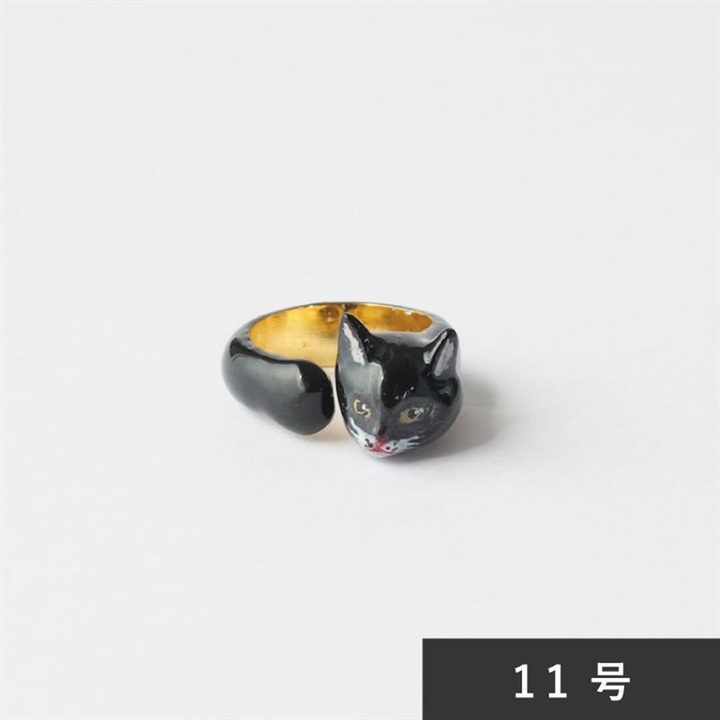 【Nathalie Lete】アクセサリー リング ブラックキャット Ring Black cat 指輪