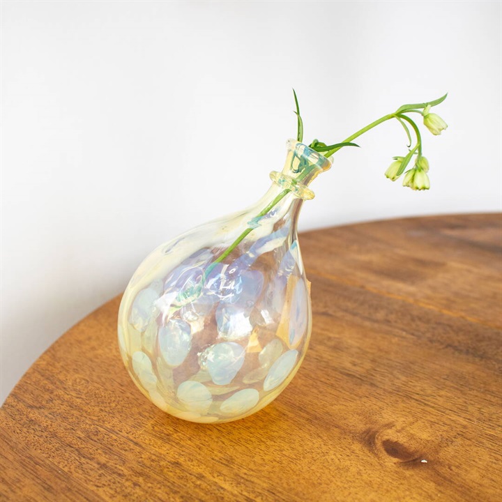 【artipur COTTAGE】手吹きガラスバルーンフラワーベース(クリア)