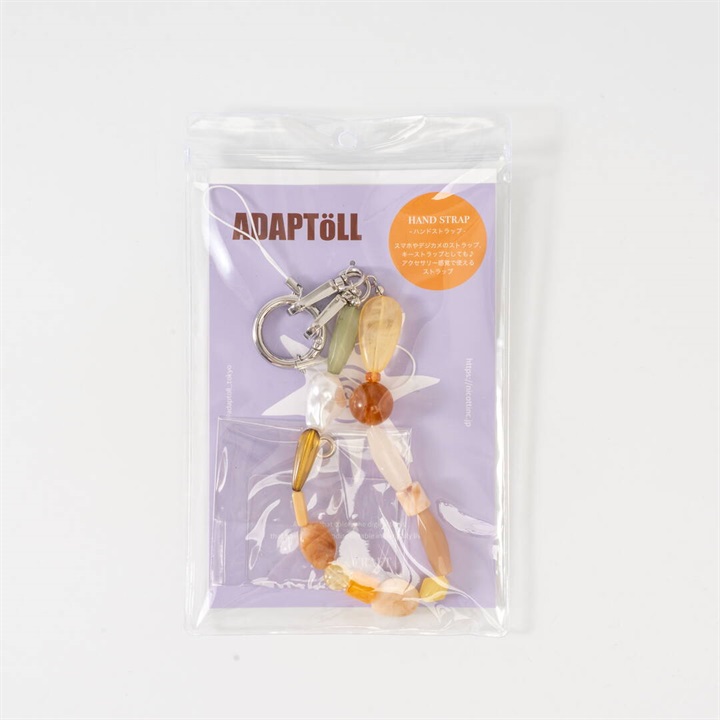 【ADAPTOLL is...】アクリルビーズハンドストラップ(YLW)