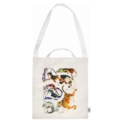 【アトリエKOTETSU】トートバッグ コットンリネン(ネコ)