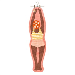 【rice】タフテッドフロアマット Retro Swimster(Pink)