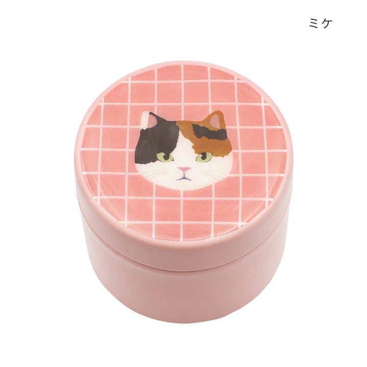 キャット アイアン ラウンドボックス(ミケ)
