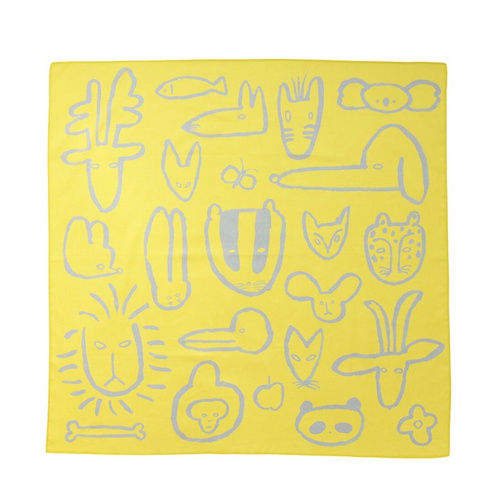 【Goma】ハンカチ Handkerchief L 85×85cm(Animal Fun)