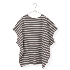 【Lupilien】半袖Tシャツ USAコットン 接触冷感(195MULCH BORDER)