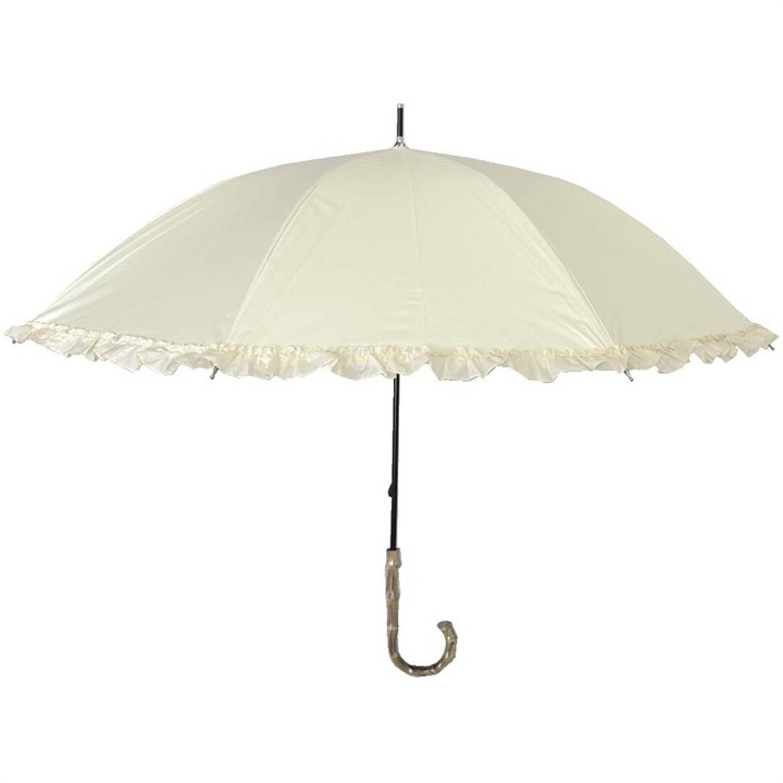 【PAGE ONE】晴雨兼用傘 50cm バイカラー 日傘長バンブー グラスファイバー