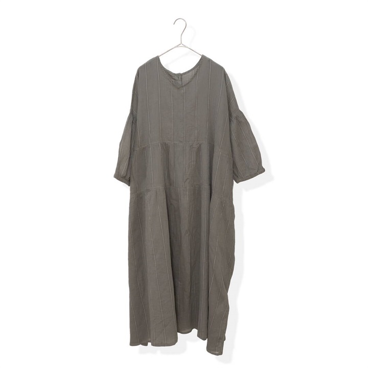 【Lupilien】半袖ワンピース クラッシュボイル 前開き 2WAY