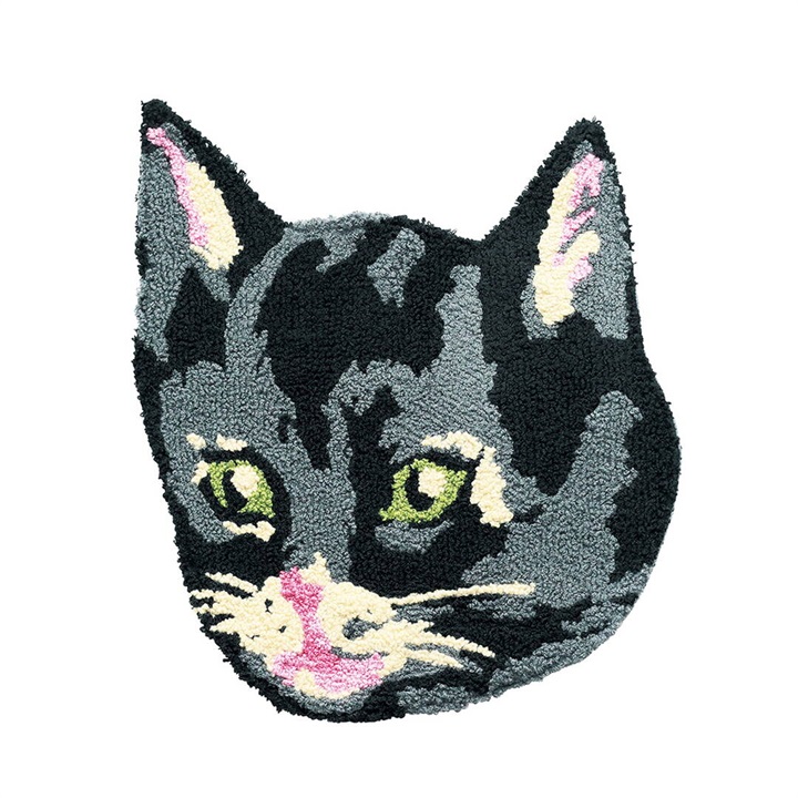 【Nathalie Lete】Multi mat ダイカットマット M(Black cat)