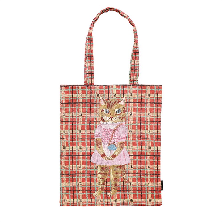 【Nathalie Lete】Rectangle tote Check トートバッグ(Maya)
