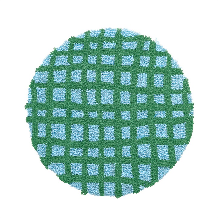【Goma】Raound Mat チェアパッド(Check)
