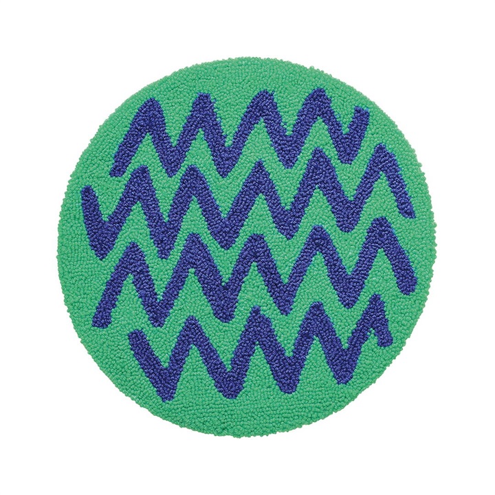 【Goma】Raound Mat チェアパッド(Zigzag)