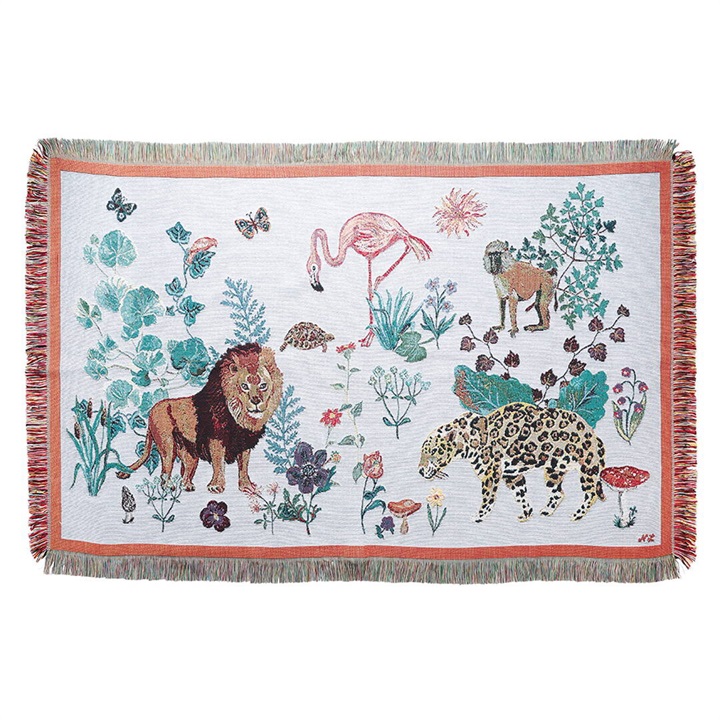 【Nathalie Lete】Tapestry Rug タペストリーラグ(Jungle-Gray)