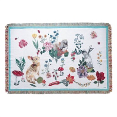 【Nathalie Lete】Tapestry Rug タペストリーラグ(Rabbits-Ivory)
