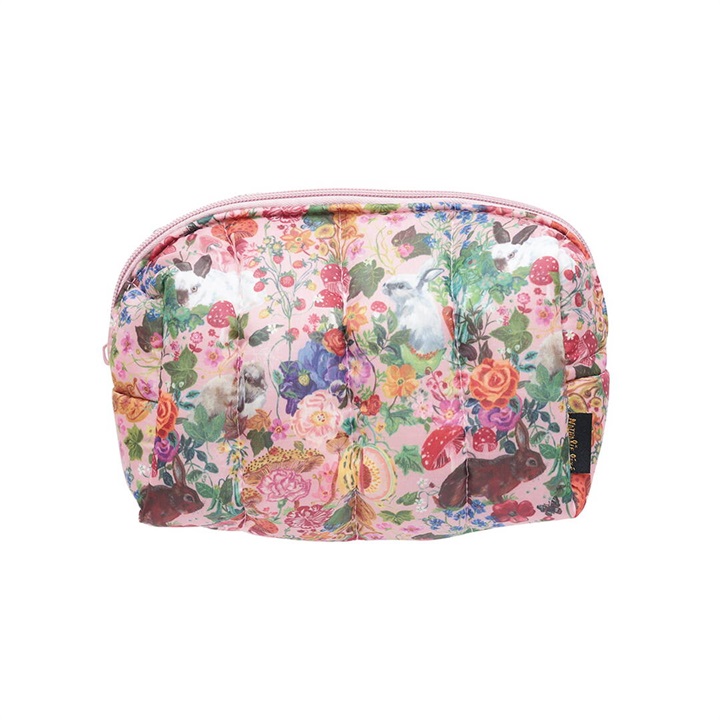 【Nathalie Lete】Quilted Box Pouch ボックスポーチ(Rabbits)