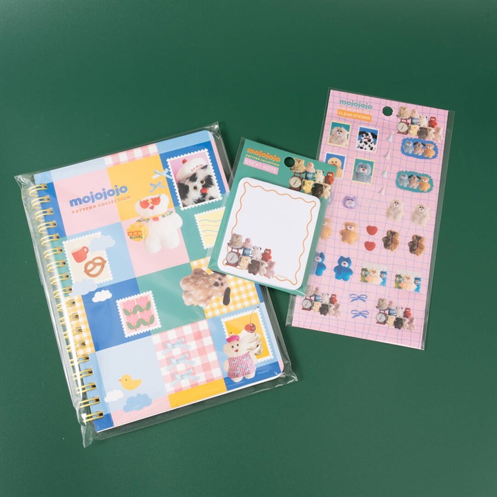 ＜セット商品＞数量限定【mojojojo】シール＋リングノート＋付箋