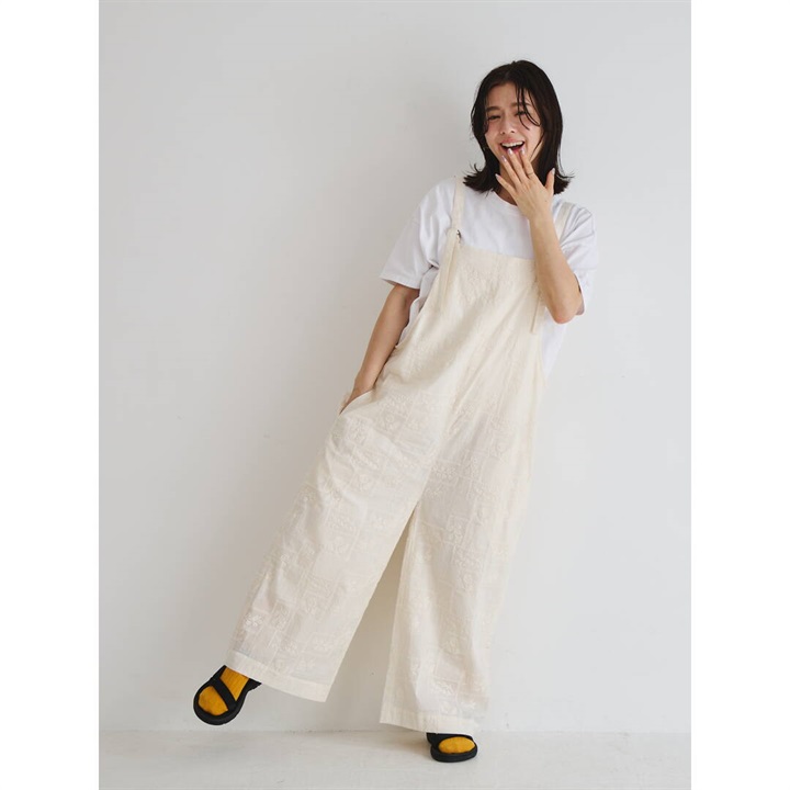 【YURK Geniet van】コットンサロペット 裏地付(NATURAL)
