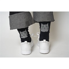 【from F miau】olen わたしとぼく クルーソックス ブラック