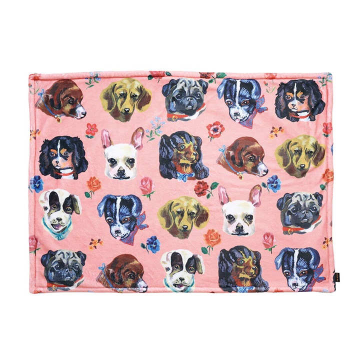 【Nathalie Lete】ダブルレイヤーブランケット Double layer Blanket(Dogs-PK)