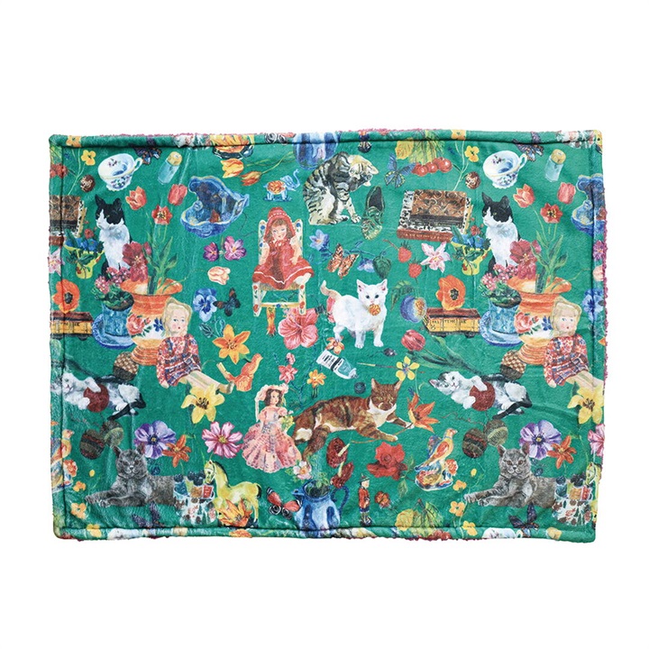 【Nathalie Lete】ボアブランケット Boa Blanket(Cats)