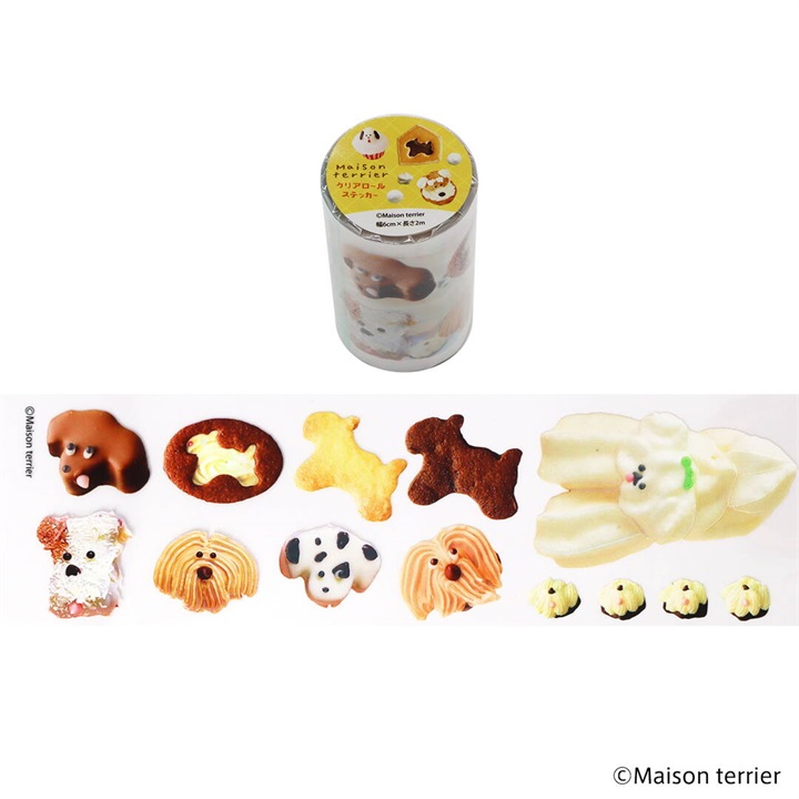 【Komamono クリエイティ部】クリアロールステッカー Maison terrier