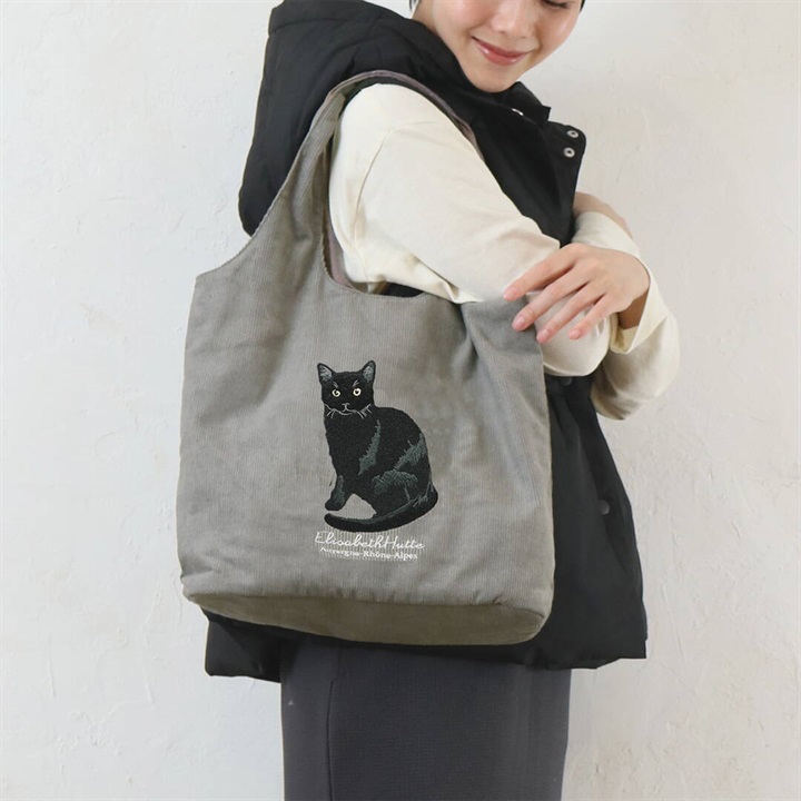 トートバッグ コーデュロイ刺繍