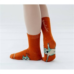 Kusetsuyo-Socks くせ強-ソックス 靴下 1足(D(驚いたネコ))