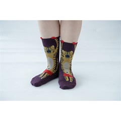 Kusetsuyo-Socks くせ強-ソックス 靴下 1足(H(ボクシングするトラ))