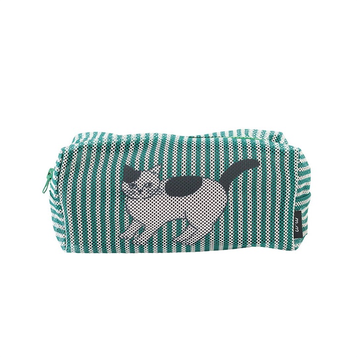 【松尾ミユキ】ポーチ Stripe Mesh pouch