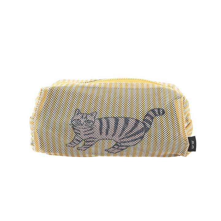 【松尾ミユキ】ポーチ Stripe Mesh pouch