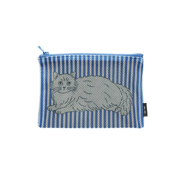 【松尾ミユキ】フラットポーチ Stripe Mesh flat pouch(Chloe)