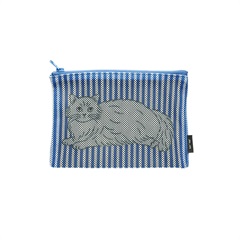 【松尾ミユキ】フラットポーチ Stripe Mesh flat pouch(Chloe)