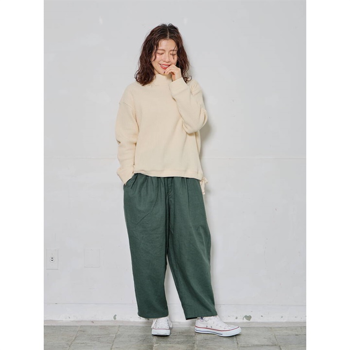 【YURK Geniet van】長袖Tシャツ コットンサーマル ハイネック