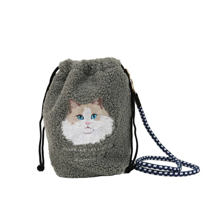 e.e.p ボア刺繍コードショルダーバッグ