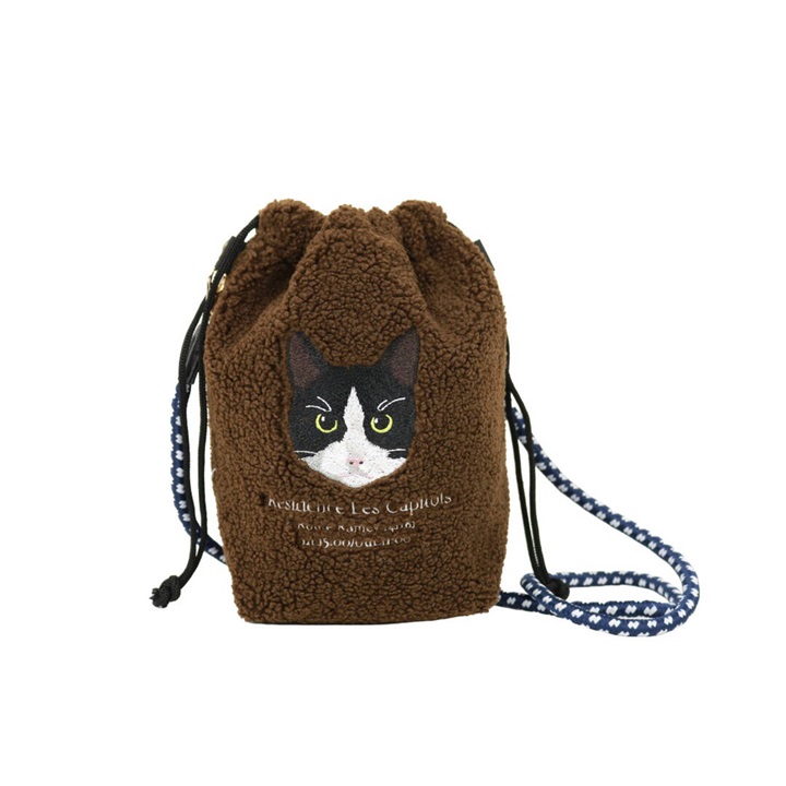 e.e.p ボア刺繍コードショルダーバッグ