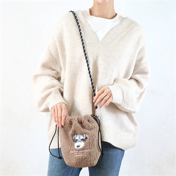 e.e.p ボア刺繍コードショルダーバッグ
