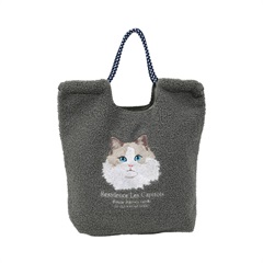 e.e.p ボア刺繍コードトートバッグ(ラグドール)
