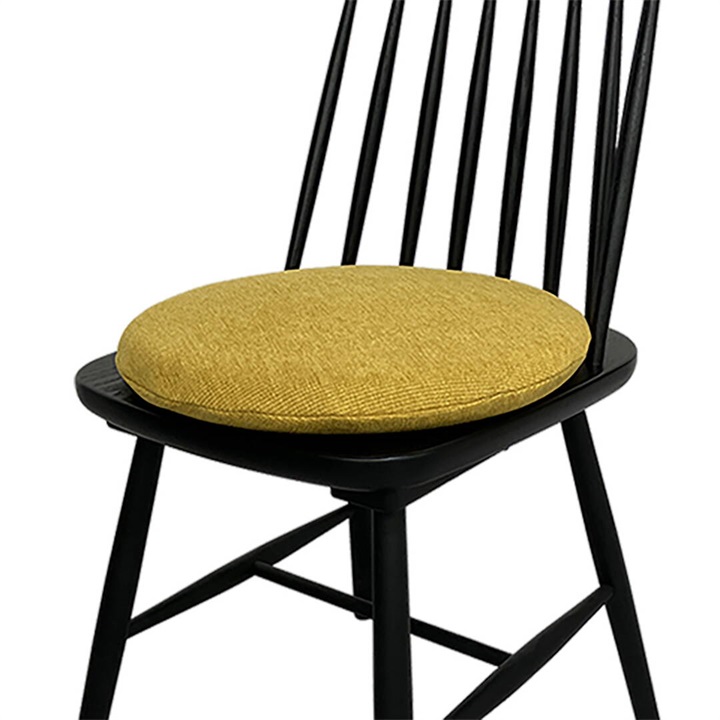 【ENEN】円形 ファブリック チェアパッド40cm