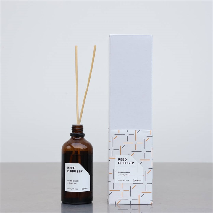 【ENEN】Original Reed Diffuser Set 100ml / ウッディブリーズリードディフューザーセット(Herbal Breeze)